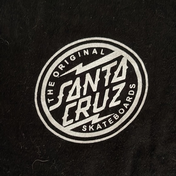 Santa Cruz Skateboards t-shirt. Crew neck, short sleeve. Color- black. Size Med - Picture 4 of 4